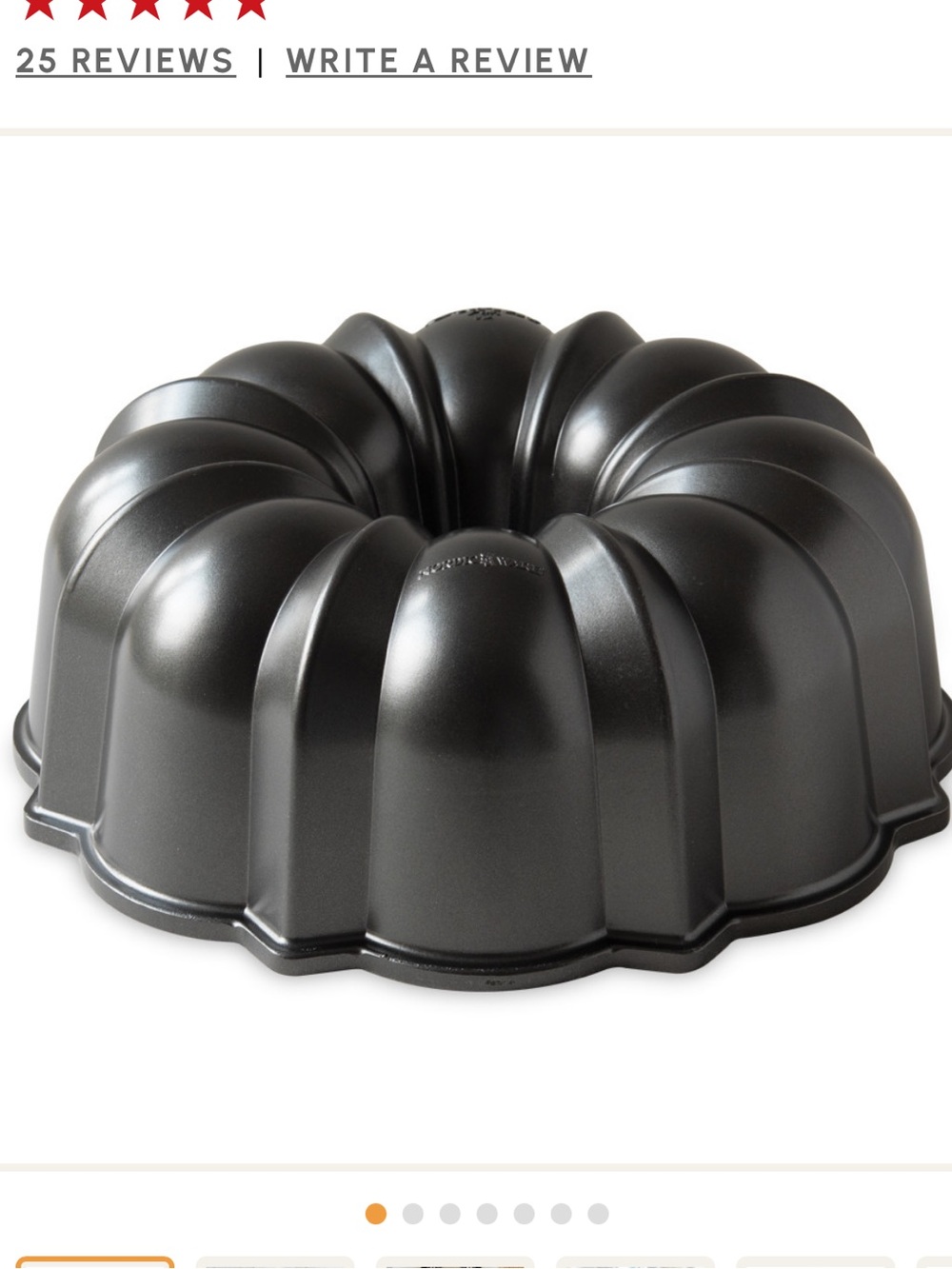 Nordic Ware Black Bundt Pan Bundi Pan 12 Cup Capacity